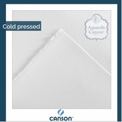 بلوك ورق كولد برس اكيوريل قطن 60 % مصمغ 4 جوانب 300 غم  20 ورقة Canson